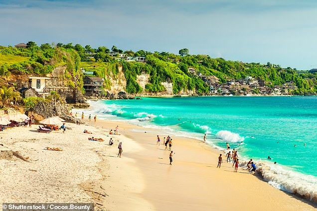 The Bali seen on Instagram. Pictured: Pantai Dreamland Beach South Kuta