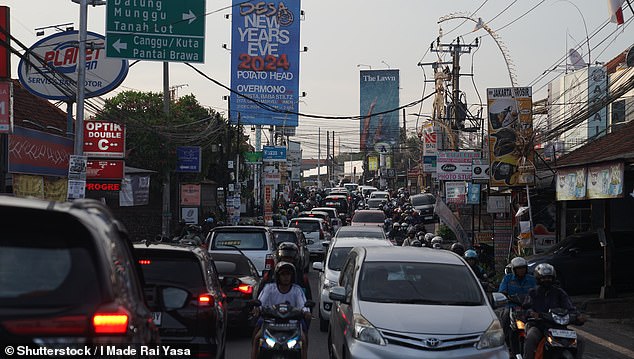 Bali's narrow roads, limited public transport and influx of visitors mean traffic jams are a daily norm in popular areas.