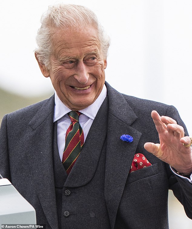 The King pictured at a Nuclear Decommissioning Authority reception in Thurso on Monday