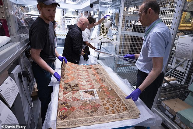 The Princess, who was given a behind-the-scenes tour of the storehouse in June, selected an 19th-century hand quilted bedcover