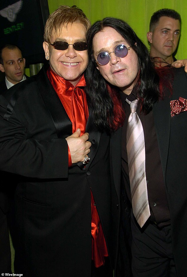 Now the stars who will be paying their respects to the Prince of Darkness has been revealed, with Elton John leading the A-listers (Seen together in 2004)
