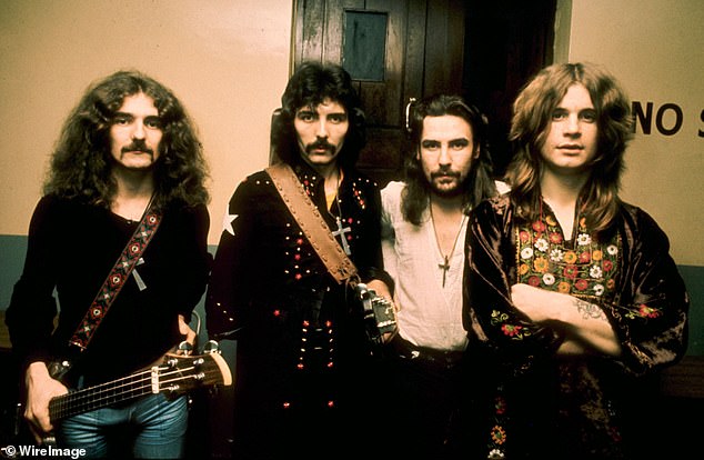 A source told The Sun : 'His Sabbath bandmates, Tony Iommi, Bill Ward and Geezer Butler, will be there, along with James Hetfield from Metallica' (Black Sabbath pictured)