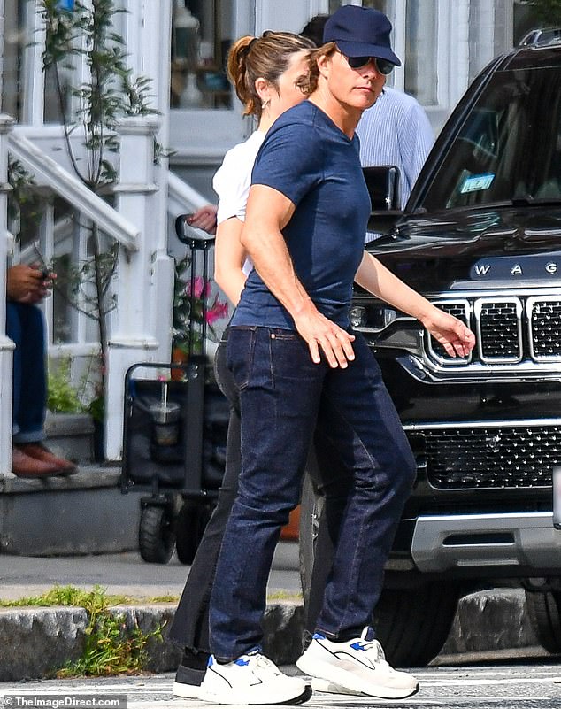 Tom showed off his rigorously maintained action star physique in a tight t-shirt