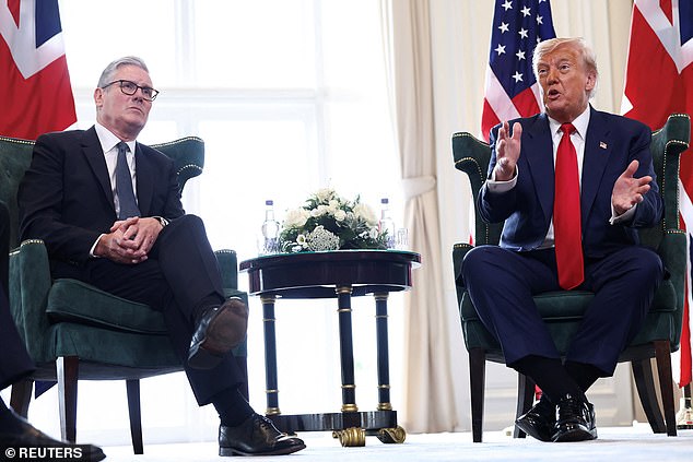 US President Donald Trump (right) said this week that Sir Sadiq had done a 'terrible job' as Mayor of London