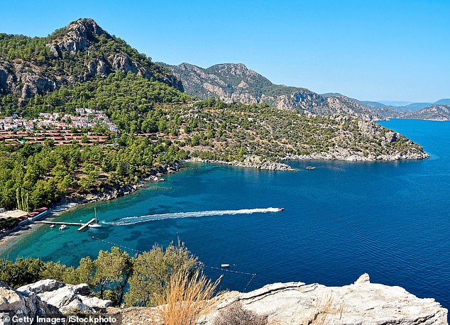 A sweeping, unspoilt shoreline in Bozburun, Turkey