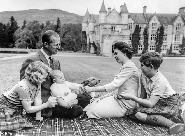 Prince Andrew, seen with his siblings and devoted parents at Balmoral Castle, was born at Buckingham Palace on February 19, 1960 weighing 7lbs 3oz