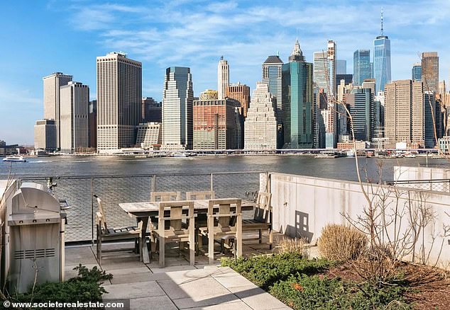 The rooftop patio at Ed's former Brooklyn rental pictured