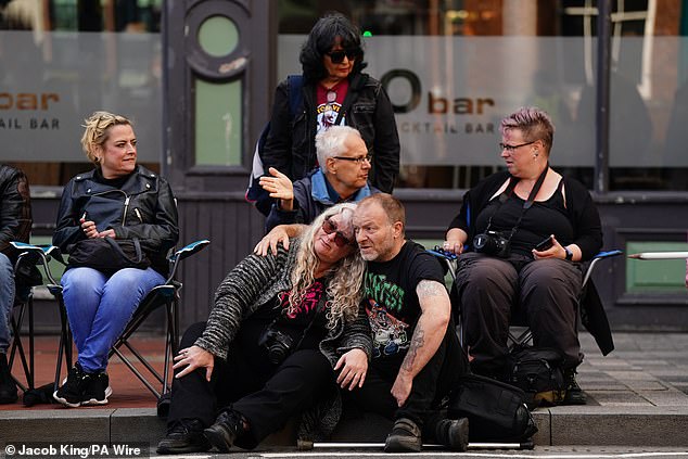 Fans have been gathering today ahead of his funeral procession through England's second city