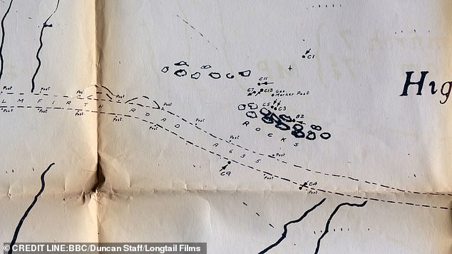An original police map of Saddleworth Moor