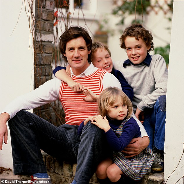 Michael, who shares three children with Helen, Thomas, 56, William, 54, and Rachel, 50, revealed: 'I've made my will and all that. My family, my children, know where to find what they need to find should I die' (pictured with his children in 1980)