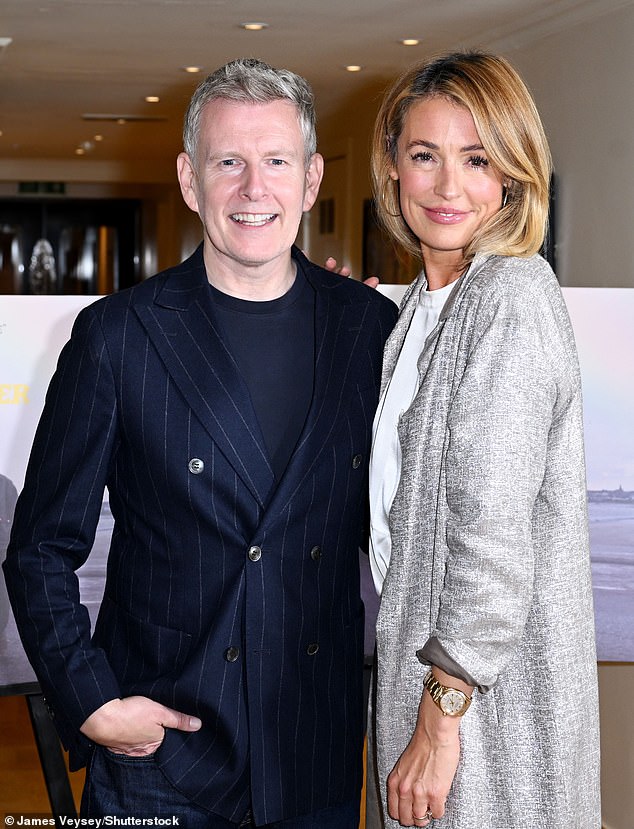 Cat was noticeably absent from Patrick's mother's funeral in March. It was reported that she stayed home in order to support their two young children (Cat and Patrick pictured in 2023)