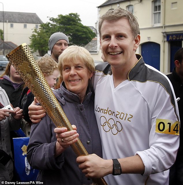 Patrick's mother Mary was 46 when her husband died and she never remarried, raising Patrick and his brothers John and Cahal as a single mother (Patrick and Mary seen in 2012)