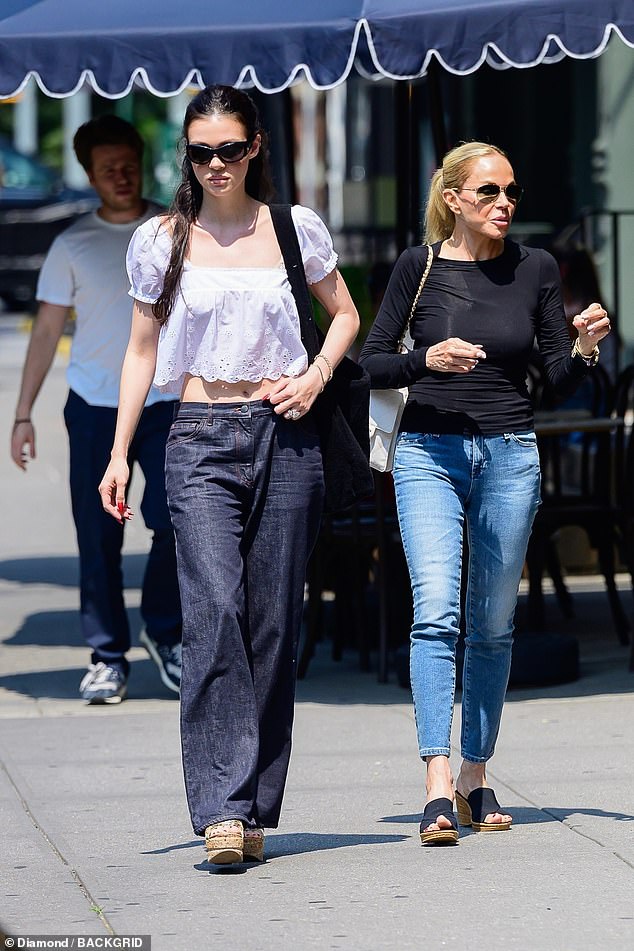 The budding chef, 26, and his in-laws have returned to the U.S. after narrowly avoiding a run-in with Brooklyn's family amid their ongoing rift (pictured Nicola and Claudia)