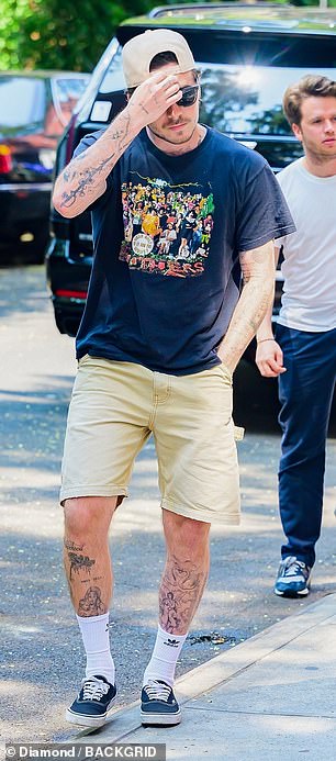 The eldest Beckham child was seen lunching in SoHo with Nicola, Claudia and his friends Jeremy Clerc and Pamela Anderson's son, Brandon