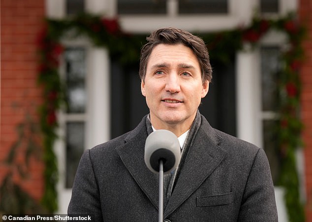 After ten years in office, Trudeau confirmed his resignation in January (pictured announcing his decision to step down as Prime Minister of Canada)