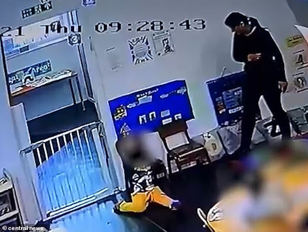 The footage also showed Tariq hitting a non-verbal autistic three-year-old child on the back of his head with a mobile phone and kicking him in the back