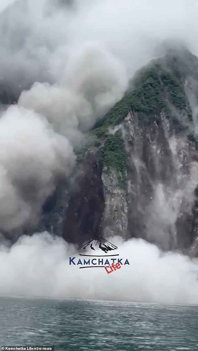 The quake hit near Russia's eastern Kamchatka Peninsula, casting out 15ft waves across the Pacific and causing rock fall into the ocean