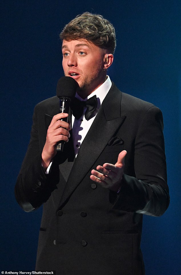 While Roman seems to have taken the awkward exchange in his stride, it's not the first time he has sat though an uncomfortable interview (pictured hosting the 2024 BRIT Awards)