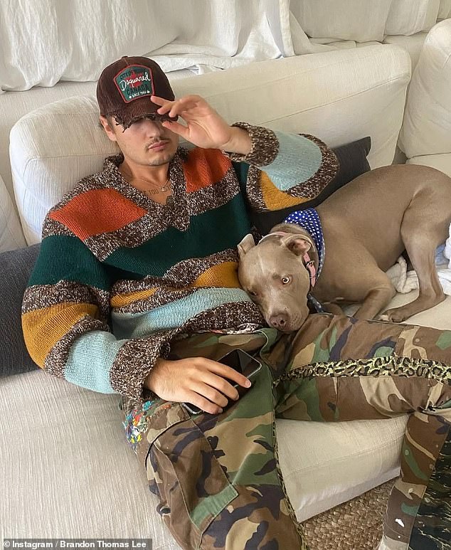 The actress's eldest son Brandon, 29, is an 'Emmy Nominated Producer and Investor' according to his Instagram, where he has more than 449,000 followers