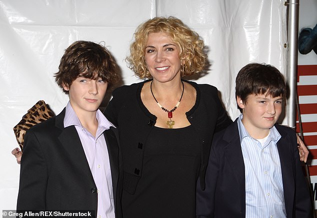 Michael and Daniel pictured with their late mother Natasha in 2008, attending the opening of 'Billy Elliot' in New York