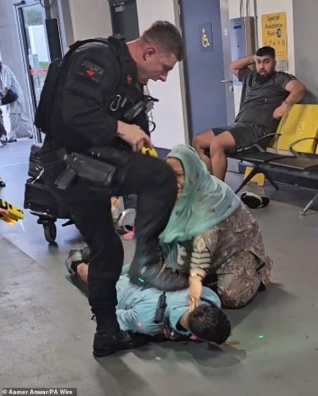 A short clip of the moment firearms officer Zachary Marsden kicked Mohammed Fahir Amaaz, 20, in the head in Terminal Two at Manchester Airport in July last year went viral and sparked global outrage