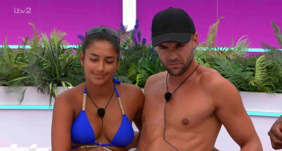 Love Island contestants Shakira and Harry.