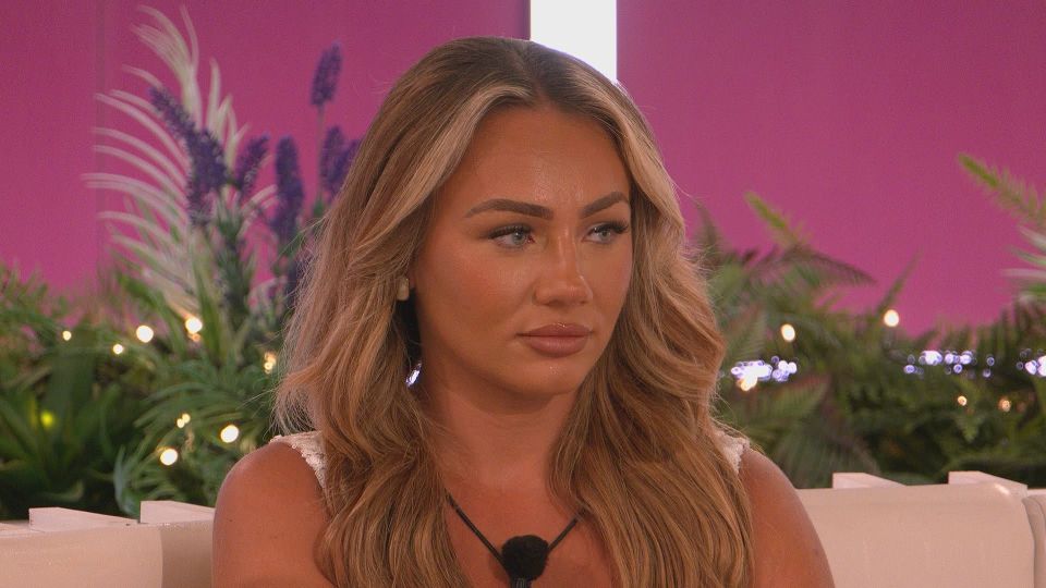 Megan Moore on Love Island.
