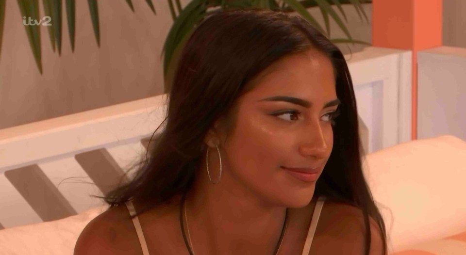 Helena from Love Island looking pensive.