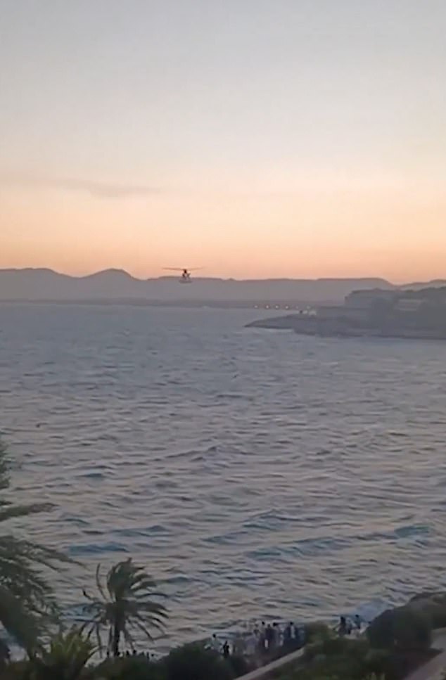 Footage published locally yesterday showed a helicopter flying above the beach where a white tent had been erected on the sand to shield the bodies of the two children