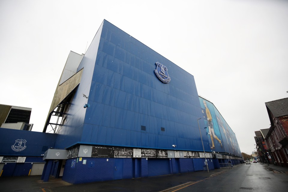 Exterior of Goodison Park stadium.