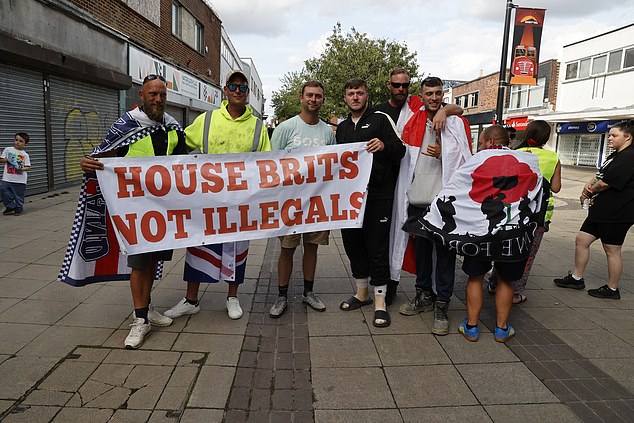 Others chanted 'send them home' and 'whose streets? Out streets!' as an activist told the crowds how Waterlooville had been sold down the river