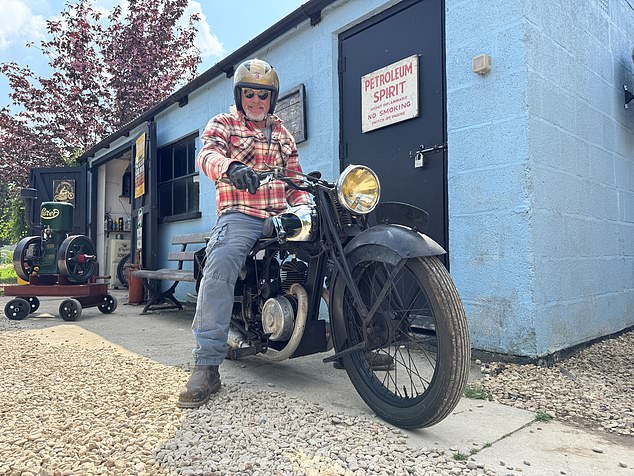 The biker and television presenter has opened up about the 20 sheds of his own