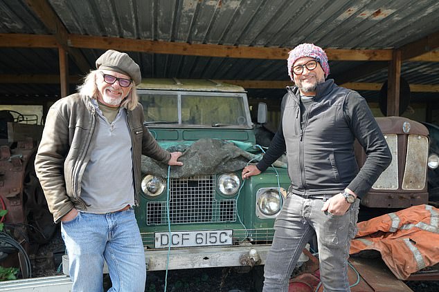 Henry Cole (left) is seen here with fellow auto fanatic Fuzz Townshend (right) in his new series