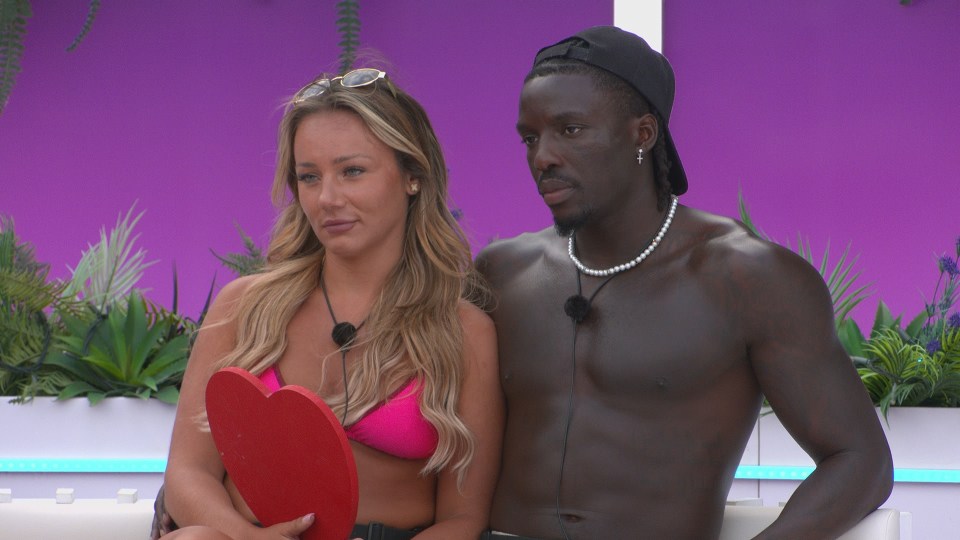 Meg and Dejon from Love Island.