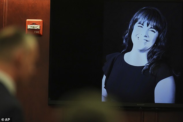 Prosecutors displayed during closing arguments a photo of mother-of-six Angela, 43, who began suffering mystery symptoms on March 6, 2023. Prosecutors outlined for the jury how Craig used arsenic, cyanide and tetrahydrozoline, found in eyedrops, to poison her