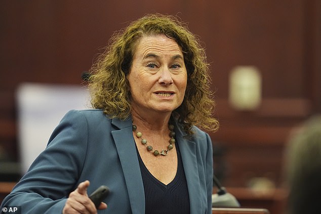 Defense attorney Lisa Fine Moses told jurors during closing arguments on Tuesday that Craig had displayed 'not very likable behavior' and displayed a photo of her client scrawled with the word 'dishonest' - but said the case was not about 'whether he was a good husband'