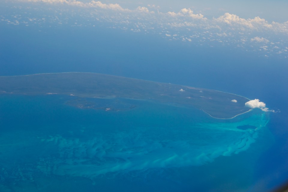 Aerial view of Guanahacabibes peninsula, Cuba.