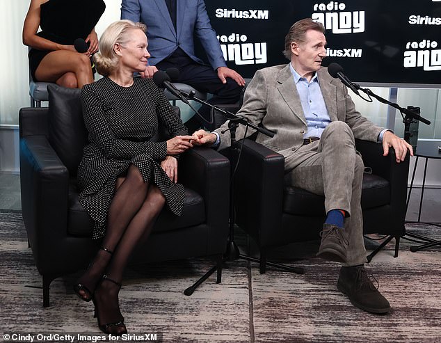 On Wednesday, Liam sweetly held hands with the 58-year-old Baywatch alum while speaking with Cohen