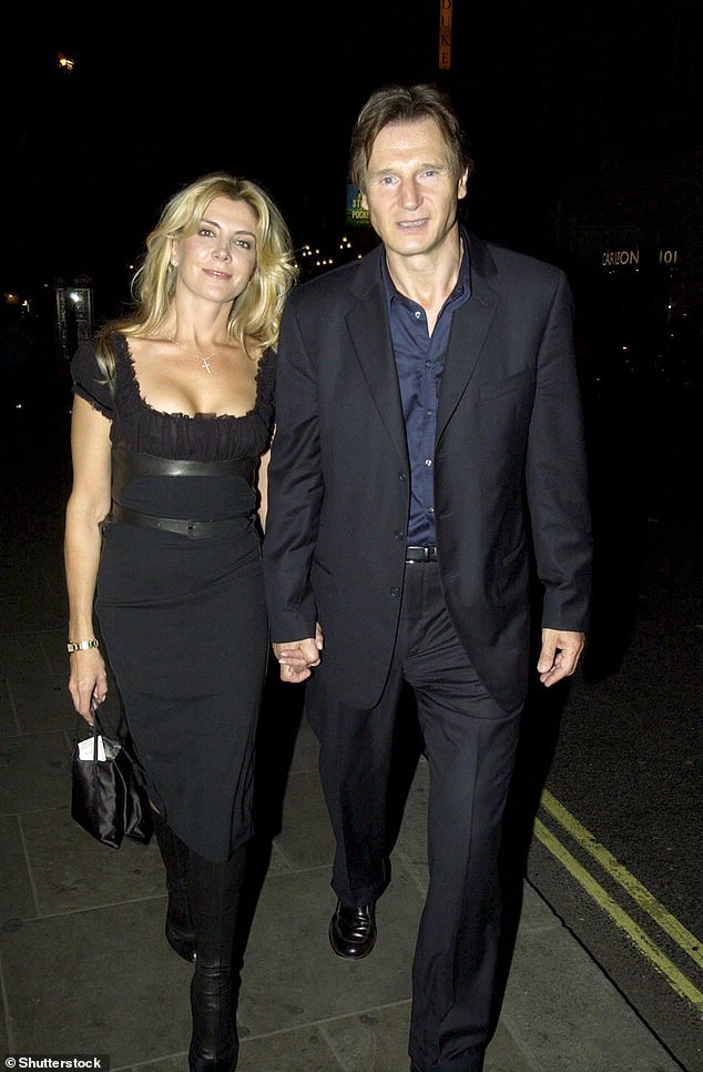 Andy noted that 'it's been 16 years' since Richardson (pictured in 2002) died, at age 45, from a traumatic brain injury in 2009, so Neeson might be ready for love again