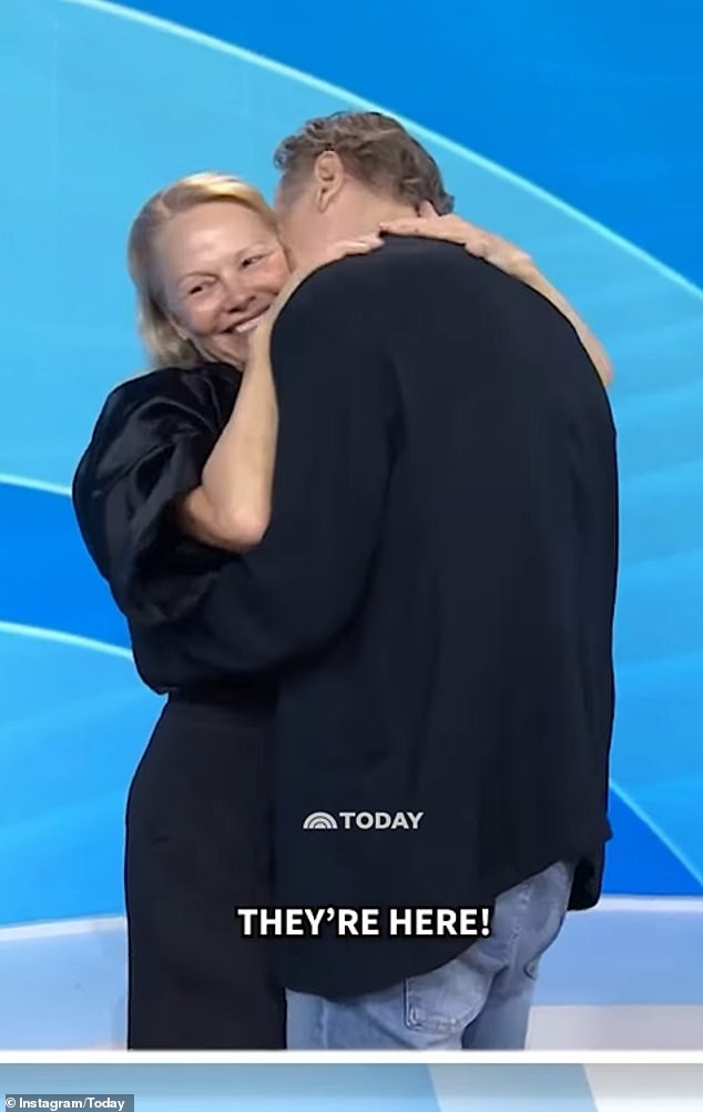 The Schindler's List alum gushed on Tuesday: 'I had never met Pamela before. We met on set. And we discovered we had a lovely budding chemistry as two actors. It was like "Ooh, this is nice, let's not mold this. Let's just let it breathe." And that's what we did'