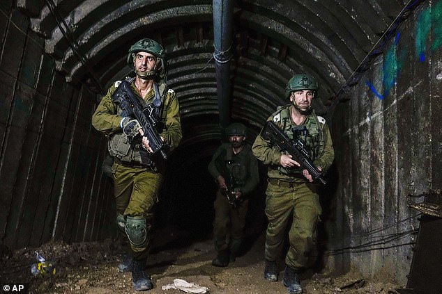 Israel occupied Gaza and the West Bank after the Six-Day War, because they claimed they were of vital strategic importance and could provide a launchpad for further enemy attacks (Israeli soldiers are seen in a tunnel that the military says Hamas militants used. File photo)