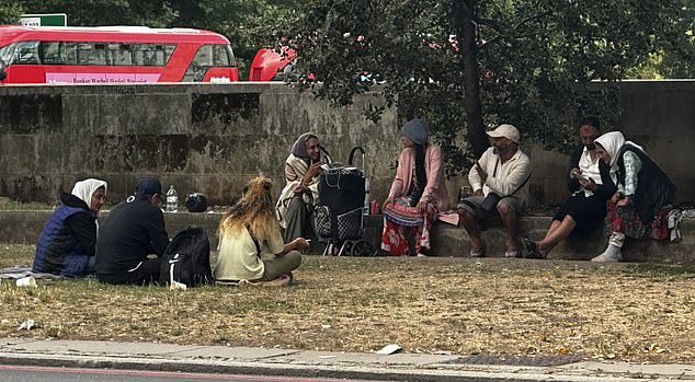 People gather on Hyde Park Corner days after a camp was broken up