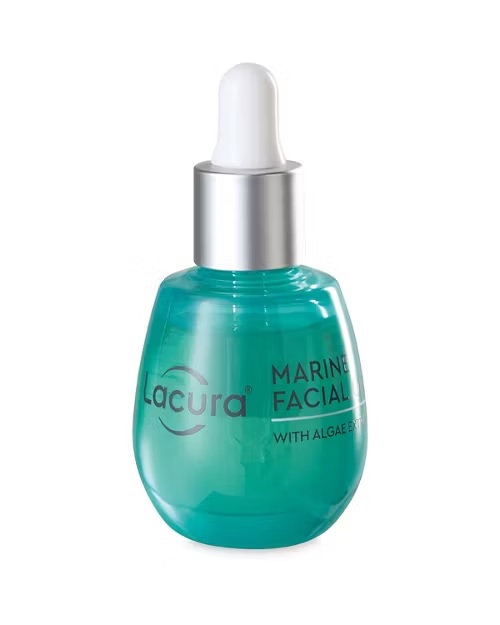 Lacura Marine Facial Oil bottle.