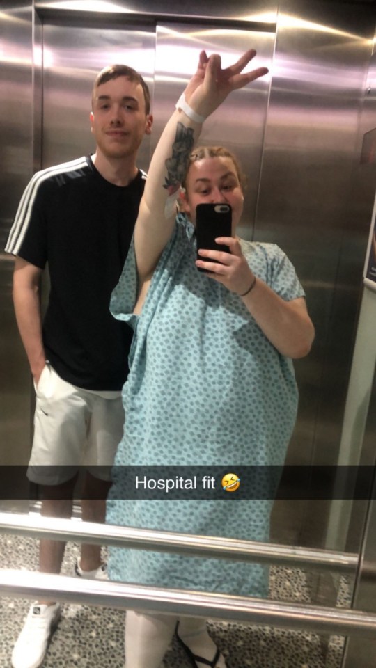 PIC FROM KENNEDY NEWS AND MEDIA (PICTURED: MATTHEW WILKINSON, 25, WITH PAIGE VICKERS, 25, BEFORE HER GASTRIC SLEEVE SURGERY) A size 28 junk food addict who scoffed TWO McDonald's breakfasts a day says even her family doesn't recognise her after losing a whopping 14 stone - thanks to a £3,000 gastric sleeve. Paige Vickers, who tipped the scales at 23st, said she was mercilessly mocked at school and dubbed a 'whale' by cruel bullies for being 'on the bigger side'. Caught in a vicious cycle of bingeing and dieting, the 25-year-old piled on the pounds from scoffing takeaways, crisps and chocolates. DISCLAIMER: While Kennedy News and Media uses its best endeavours to establish the copyright and authenticity of all pictures supplied, it accepts no liability for any damage, loss or legal action caused by the use of images supplied and the publication of images is solely at your discretion. SEE KENNEDY NEWS COPY - 0161 697 4266