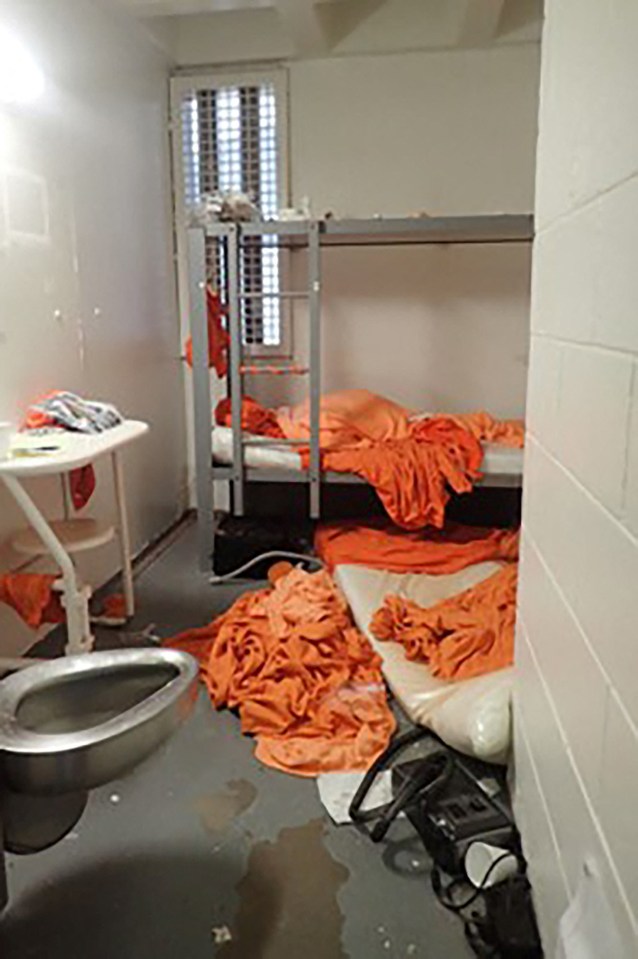 Photo of Jeffrey Epstein's jail cell.