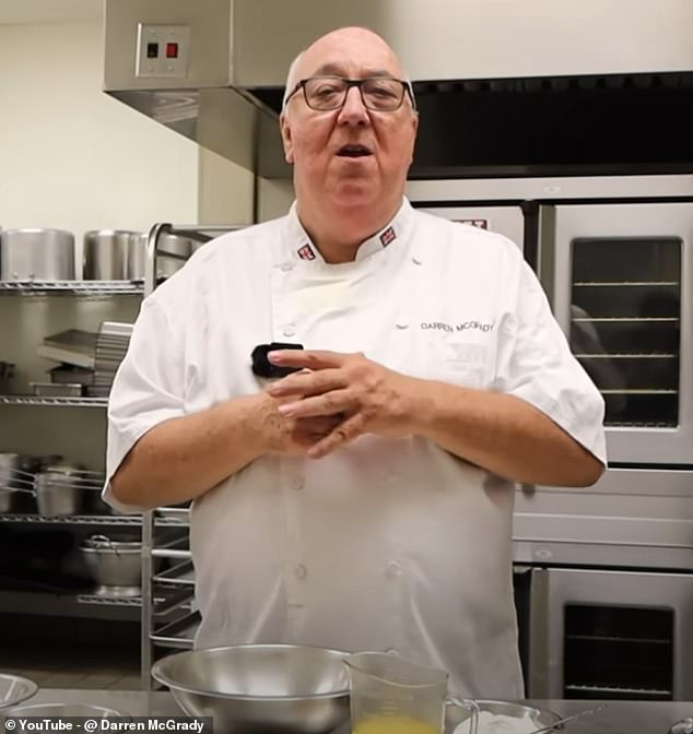 Ex royal chef Darren McGrady (pictured on YouTube) said the simple hearty breakfast was what the princess ate 'everyday' or on 'most mornings' at Kensington Palace