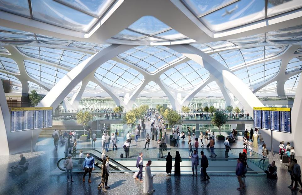 Illustration of Heathrow Airport expansion proposal.