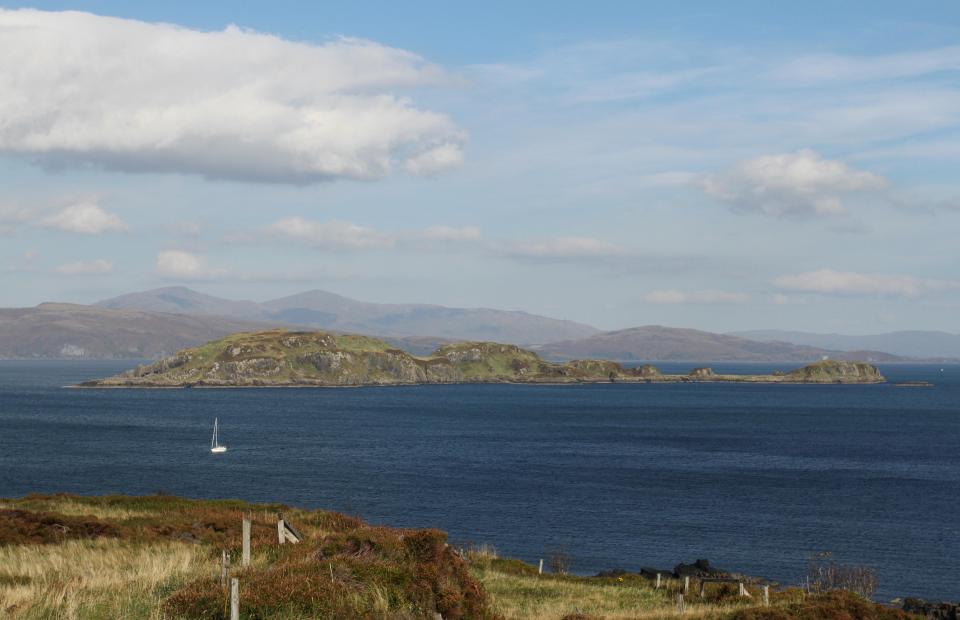 Sailboat near Insh Island, Scotland.