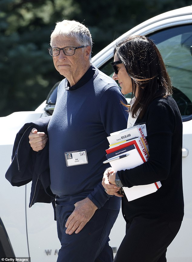 Pfeiffer previously expressed concerns over the FDA's approval of Apeel, a Gates-backed food coating meant to extend the shelf life of produce. Gates is pictured July 10, the day before Pfeiffer issued her public rebuke