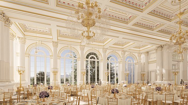 The White House released visuals of the new ballroom on Thursday. The current East Wing of the White House will be 'modernized' and 90,000 square feet of new space will be added in a project funded by President Donald Trump and donors